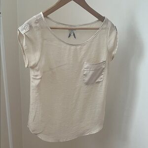 Dynamite Cream Sheer Blouse